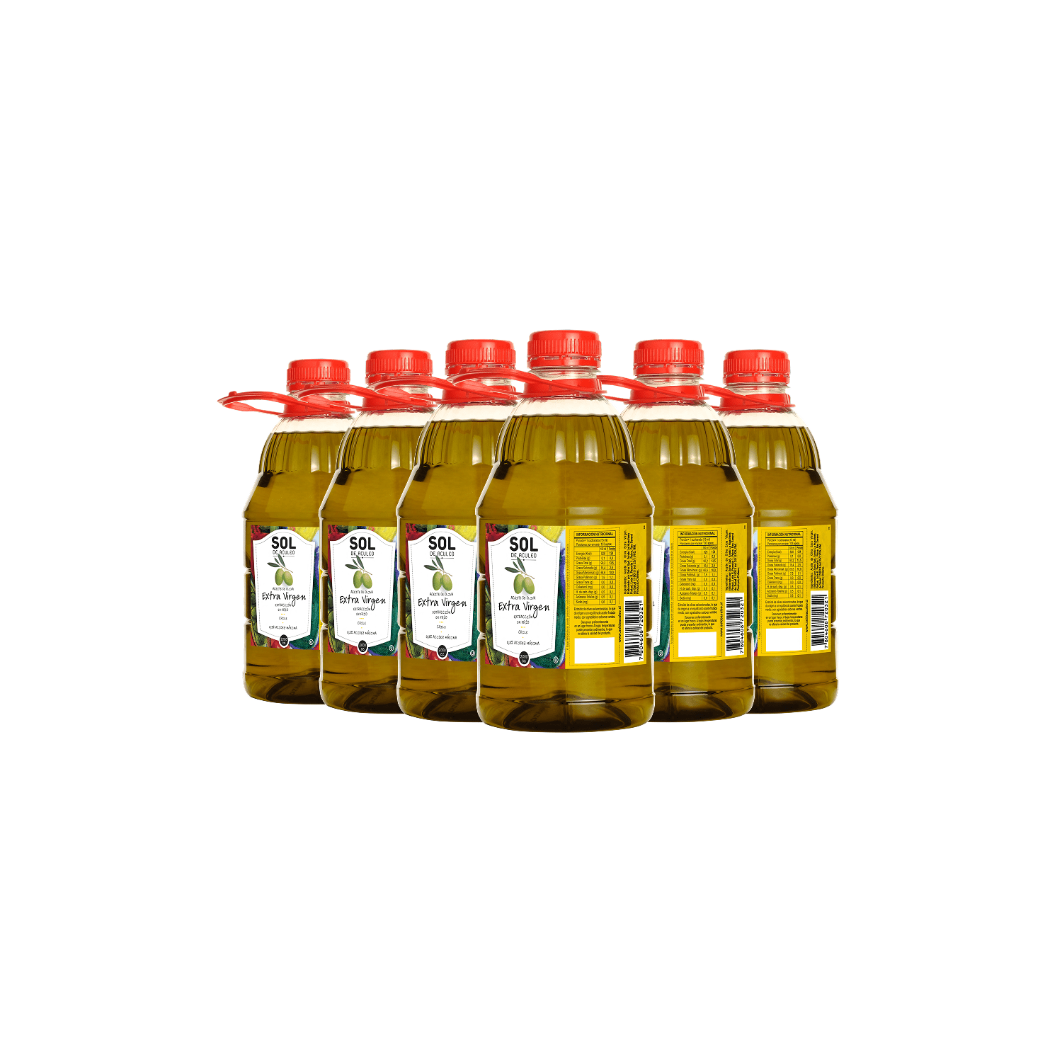 Aceite De Oliva Evirgen Sol De Aculeo Frutado Medio 6x2000ml