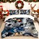 thumbnail image 1 of Penguin Collage Print Duvet Cover Set Includes a Soft Duvet Cover And Two Pillowcases Skin-Friendly And Breathable Suitable for Family Bedrooms/Guest Rooms Vers, 1 of 1