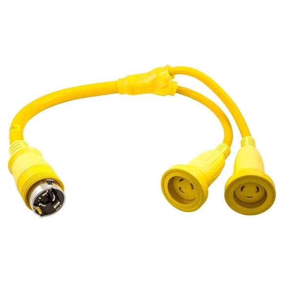Adaptador en Y Hubbell Wiring Systems HBL64CM57 30A 125V 2P 3W