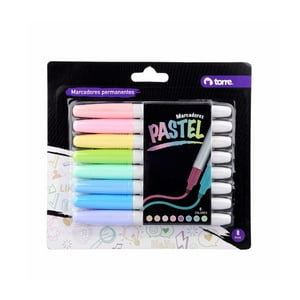 Torre - Set De Marcadores Permanentes Pasteles 8 Colores