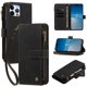 thumbnail image 3 of Funda Cartera para iPhone 12 Pro Max con Cremallera y Ranuras, Negro, 3 of 6