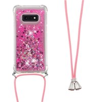 Funda Foxdock Para Samsung Galaxy S10E Con Cuerda Ajustable, Brillo Líquido, Protección Antigolpes Y Lente – Ideal Para Regalo