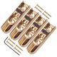 thumbnail image 3 of Un juego de 4 piezas individuales de puente individual para 4 cuerdas de guitarra baja de oro, 3 of 3