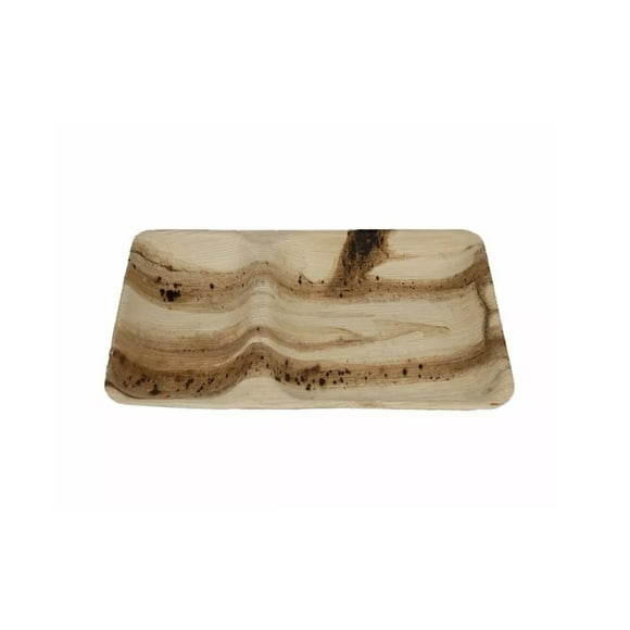 Set 5 Bandejas Rectangular Hoja De Palma 100% Biodegradable