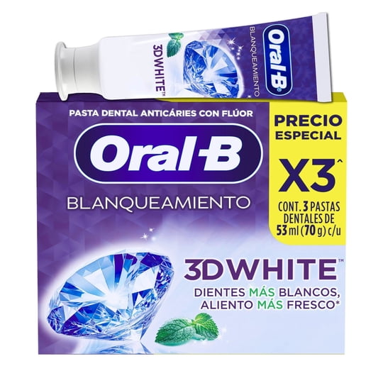 Pasta Dental Oral-b 3d White Anticaries Con Flúor