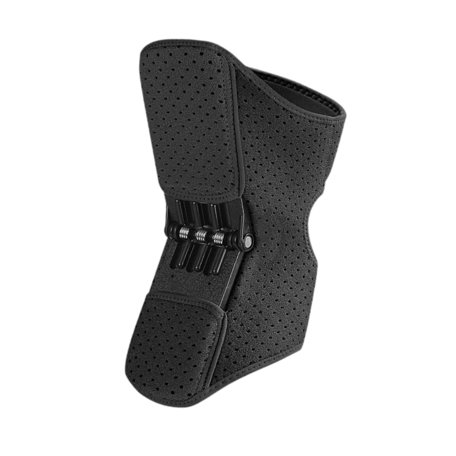 Ioensy - Protección De Rodilla, Soporte Articular, Estabilizador De Resorte Para Entrenamiento De Carrera, Color Negro