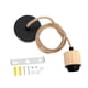 thumbnail image 5 of Lámpara Colgante Con Cable E27, Ideal Para Sala De Estar, Bar, Cocina, Madera, Color Negro., 5 of 5