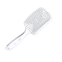 Ioensy - Cepillo De Pelo Con Peine, Garras De Limpieza, Cepillo De Pelo Ventilado Para Recto, Grueso, Húmedo, Transparente