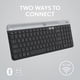 thumbnail image 5 of Teclado Logitech K585, delgado, inalámbrico, multidispositivo, grafito, 5 of 9
