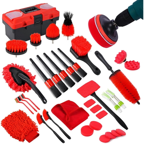 Kit Detailing Auto MIANYINGR 35 Pcs Cepillos Accesorios Limpieza