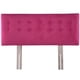 thumbnail image 1 of Respaldo Cama Botone 2 Plaza Felpa Fucsia, 1 of 4
