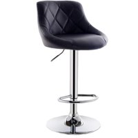 Wakeshome - Taburete Silla Bar Ajustable Giratoria Reposapiés