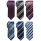 thumbnail image 1 of Juego de 6 corbatas Passabin azul a rayas con tejido jacquard, 1 of 8