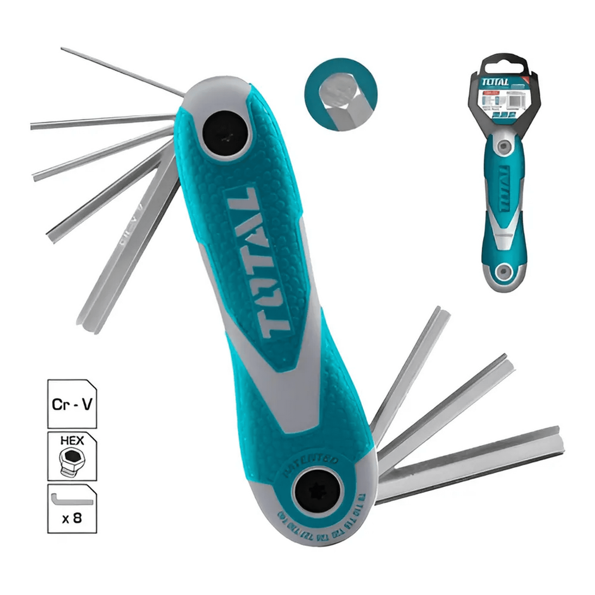 Genérico - Juego Llaves Allen Hexagonales 2-8mm Total Tht1061826