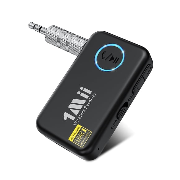 Adaptador auxiliar Bluetooth 1Mii LDAC con control de volumen, batería 8H