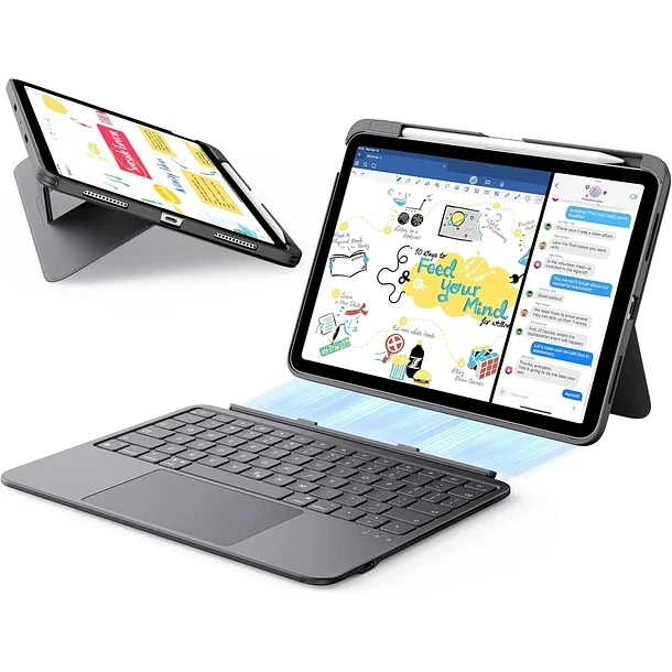 Teclado Esr Flex Para Ipad Air 11 M4 / M3 / M2 - 10.9 4ta Gen / 5ta Gen Gris