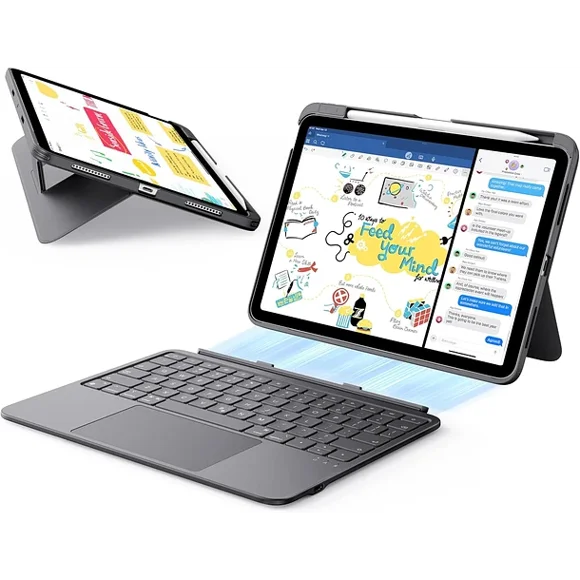 Teclado ESR Flex para iPad Air 11 M4 / M3 / M2 - 10.9 4ta gen / 5ta Gen Gris