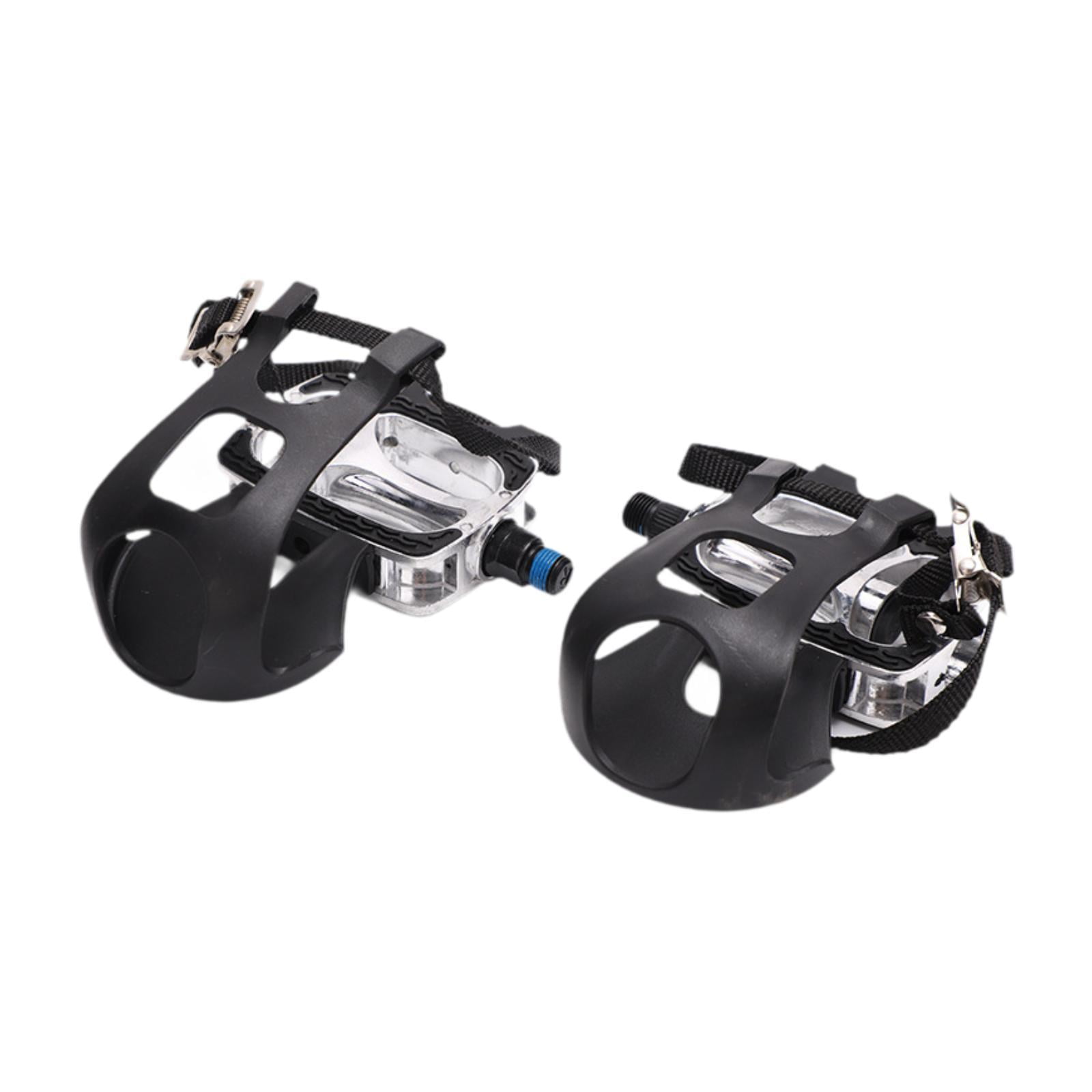 Magideal - Pedales De Bicicleta 2x De Bicicleta De Ejercicios Pedales De Bicicleta Fácil De Instalar Pedal De Ciclismo Interior Resistente Con Jaula De Los Pies