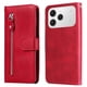 thumbnail image 1 of Funda con Cremallera para Tecno Spark 40 4G, Carcasa Cartera de Cuero PU con Soporte y Tarjetero, 1 of 5