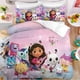 thumbnail image 1 of New 3D Gabby s Dollhouse Bedding Set Kawaii Gabby Dollhouses Duvet Cover Set Children Anime Cute Quilt Cover Bed Sheets, 1 of 3