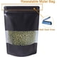 thumbnail image 4 of Paquete de 50 bolsas de Mylar con olor a olor, 5 x 7 pulgadas, resellables, para almacenar alimentos, para embalaje con ventana transparente, bolsas de aluminio con base para dulces y refrigerios (ven, 4 of 6