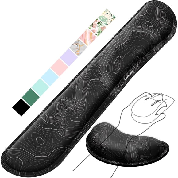 Set de reposamuñecas para teclado Gimars Enlarge, tela sedosa de gel