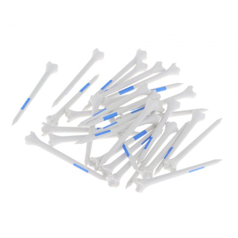 Ioensy - 30X Tees De Golf De Plástico Soporte De Golf Irrompible Estable Y De Baja Fricción Para Deportes 83 Cm Blanco Y Azul