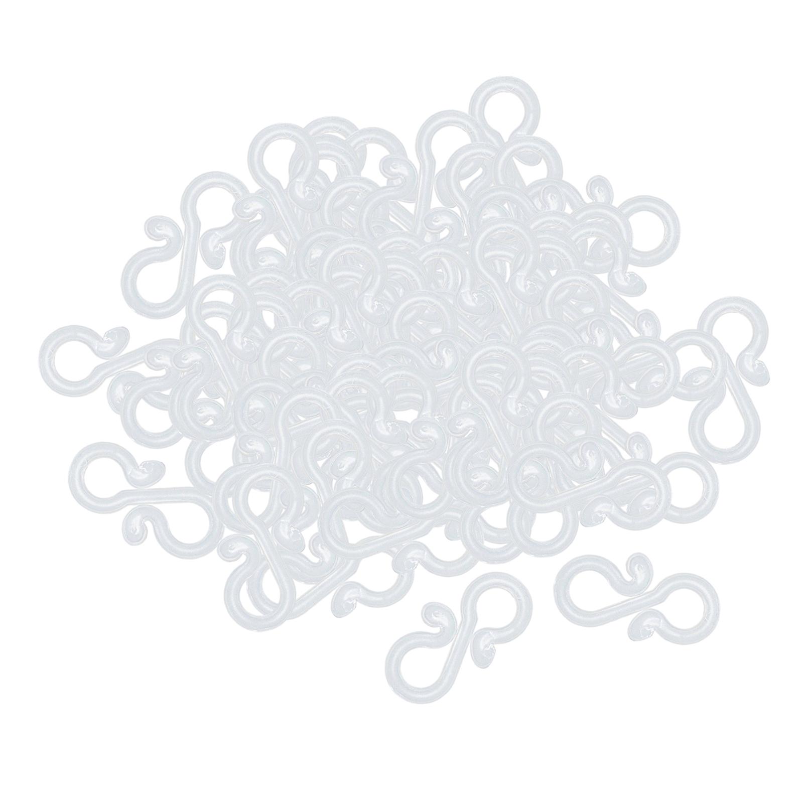 Magideal - 100 Ganchos Decorativos Para Cortina De Ducha, Ganchos En Forma De S, Ganchos De Luz Para Jardín, Dormitorio, Vacaciones, Granja, Apartamento Festivo,