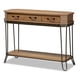 thumbnail image 1 of Mesa consola Kellyn de roble vintage con 3 cajones, 1 of 8