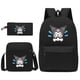 thumbnail image 1 of 2024 New Starry Sky Style Cartoon Kuromi Pen Bag Backpack School Bag Single Shoulder Bag Three-piece Set, 1 of 3