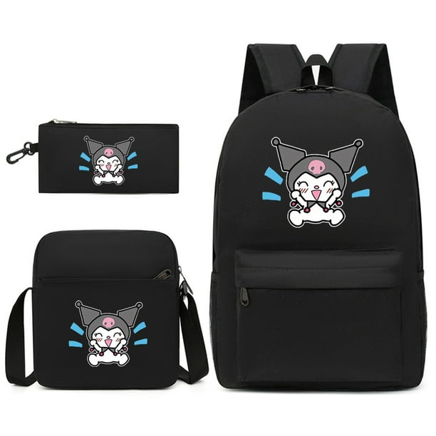2024 New Starry Sky Style Cartoon Kuromi Pen Bag Backpack School Bag Single Shoulder Bag Three-piece Set
