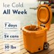 thumbnail image 4 of Caja térmica LAKA 30QT con ruedas naranjas y abrebotellas, 4 of 9