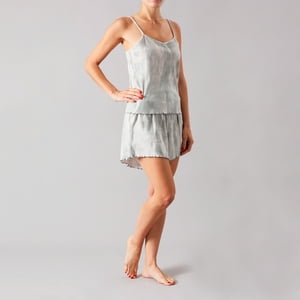 Polera Rib Sin Mangas Flores Mujer 50369-11