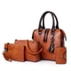 thumbnail image 1 of Set De 4 Cartera Bolso Monedero Estuche Neceser Tarjetero Para Mujer Marrón, 1 of 6