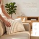 thumbnail image 4 of REGALWOVEN Fundas de Cojín Juego de 2, Fundas de Almohada de Sofá de Felpa Suave Sólida para Decoración del Hogar Sala de Estar Cama Blanca 12" x 20", 4 of 7