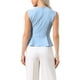 thumbnail image 3 of INSPIRE CHIC Chaleco Peplum para Mujer Elegante sin Mangas Cuello Redondo Dobladillo Acampanado Blusas de Oficina XL Gris Azul, 3 of 6