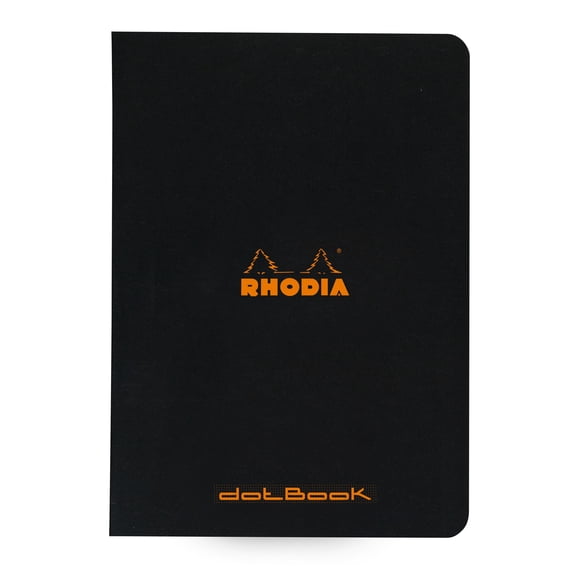 Libreta Rhodia Slim con puntos encuadernados, 48 hojas, 15 x 21 cm, color negro