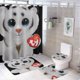thumbnail image 1 of Beanie boos-theme 4-Piece Shower Curtain Set with Rugs, Waterproof Bathroom Decor Set Includes Bath Mat, U-Shaped Rug, Toilet Lid Cover and Curtain with Hooks, 1 of 6