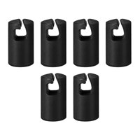 Magideal - Cubiertas Para Postes De Trampolín, Tapas Protectoras Para Extremos, Aptas Para Postes De Trampolín De 25 Mm, Tapas Para Postes De Trampolín Para Fami Negro 6 Piezas