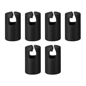 Magideal - Cubiertas Para Postes De Trampolín, Tapas Protectoras Para Extremos, Aptas Para Postes De Trampolín De 25 Mm, Tapas Para Postes De Trampolín Para Fami Negro 6 Piezas