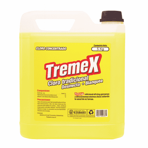 Cloro Concentrado Tremex 5% 5L – Desinfectante Multiuso Profesional