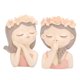 thumbnail image 4 of 2pcs Cabeza Femenina Maceta Linda Retrato Suculentas Macetas Bonsai Macetas, 4 of 4