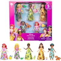 Set De Juguetes Mattel Disney Princess & Friends Con 5 Muñecas Pequeñas