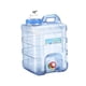 thumbnail image 2 of Contenedor de agua Barril de almacenamiento de agua Portátil con asa Tanque de agua con grifo Botella de agua Jarra de agua para supervivencia Camping 20L, 2 of 5