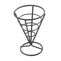 Magideal - Soporte Para Patatas Fritas, Soporte Para Freír, Estante De Exhibición De Pollo Frito A La Moda, Soporte Para Cono Para Mesa De Picnic, Cafetería, Res Negro