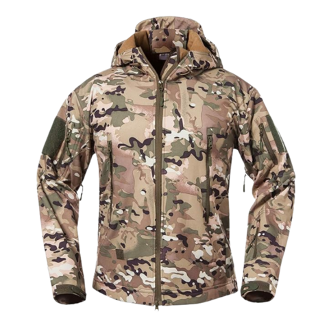 Genérico - Chaqueta Softshell Tactica Militar Con Capucha Impermeable