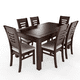 thumbnail image 4 of Juego de Comedor ROMA 6 Sillas chocolate Mesa Rectangular Madera, 4 of 4