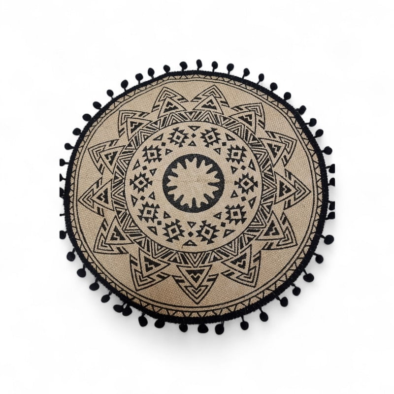 Mc Group - Individuales De Mesa Con Decoracion De Pompones