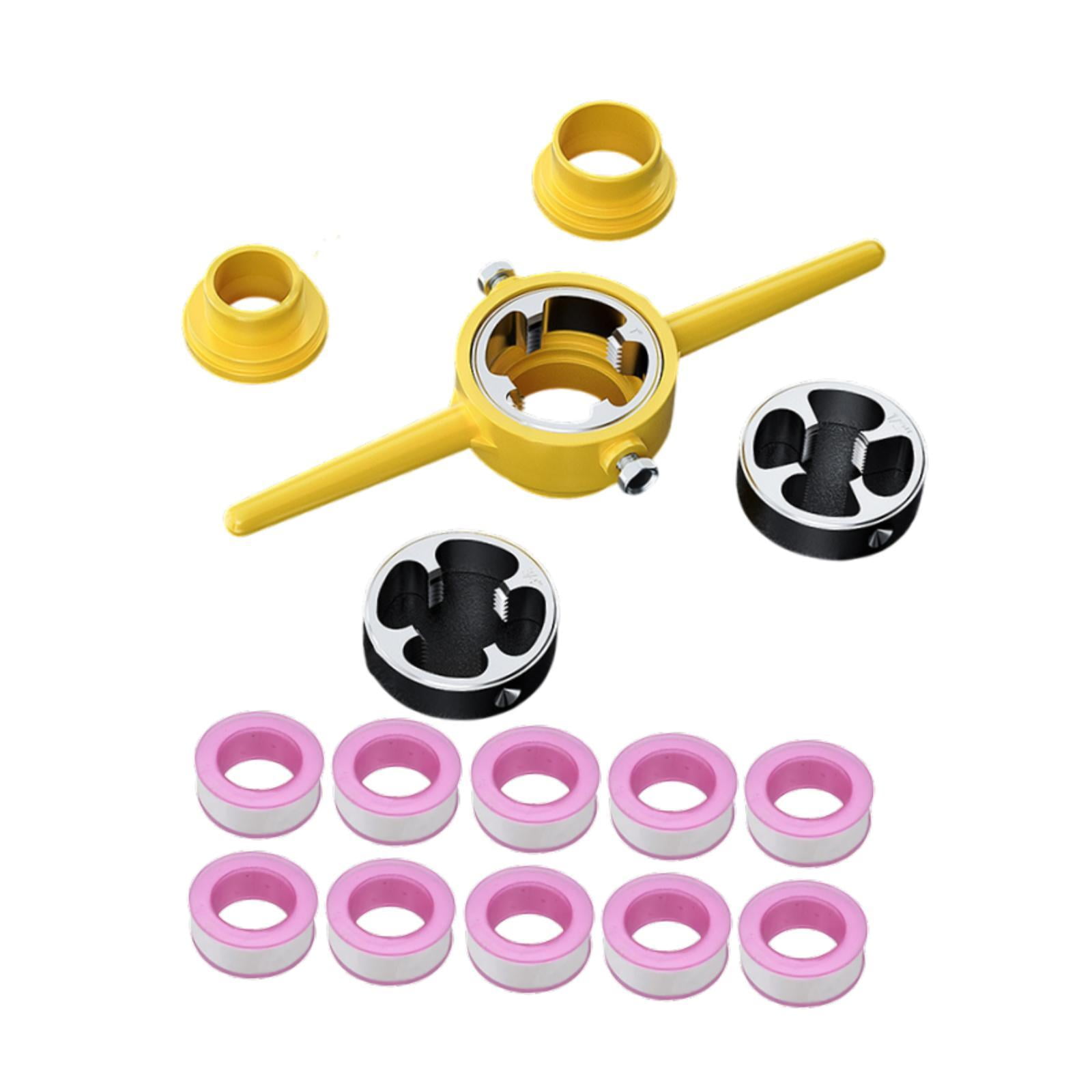 Ioensy - 6 Piezas De Roscador De Tubos De Pvc, Herramienta De Fontanería Para Uso Doméstico, Resistente, De 1/2, 3/4 Y 1 Pulgada, Estilo B