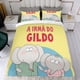 thumbnail image 4 of Dibujos de Gildo Conjunto de sábanas temático, trío de piezas, cómodo y amigable con la piel, diseño único, regalo de decoración para el hogar para familiares, amigos y fans, 90 cm * 190 cm, 4 of 6